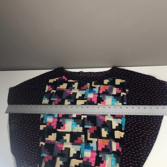 Rachel Rachel Roy Multicolored Abstract Semi Sheer Blouse Small - Picture 5 of 8